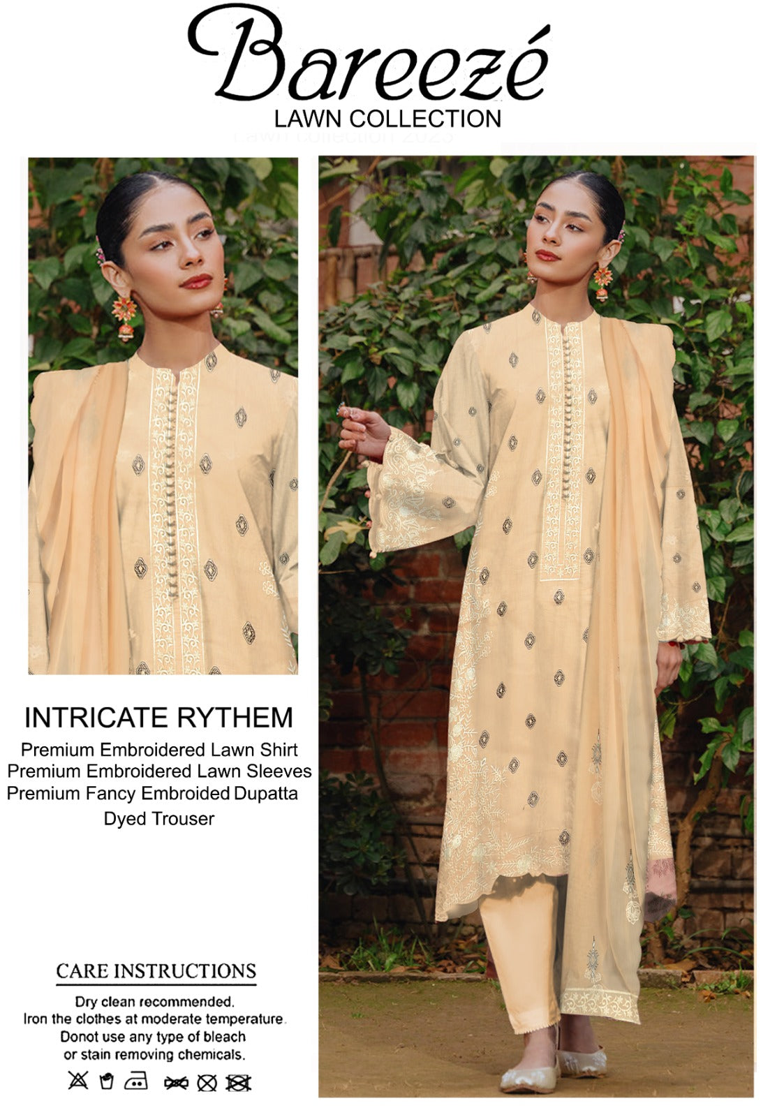 3PC Bareeze Embroidered Lawn